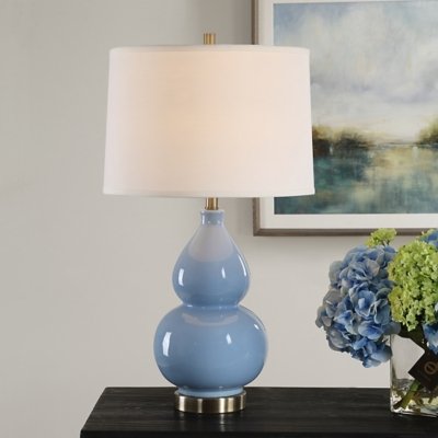 Exalted Living Illuminate Table Lamp, Light Blue