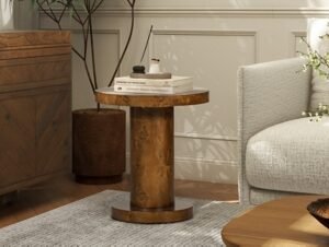 Jennifer Taylor Home Bolin Side Table, Walnut/Brown