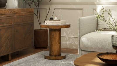 Jennifer Taylor Home Bolin Side Table, Walnut/Brown
