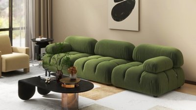 Jennifer Taylor Home Marcel Sofa, Olive Green