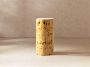 Jennifer Taylor Home Nebula Pillar Side Table, Warm Natural Brown