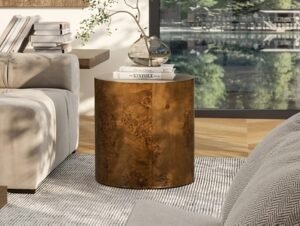 Jennifer Taylor Home Nebula Side Table, Medium Brown Walnut