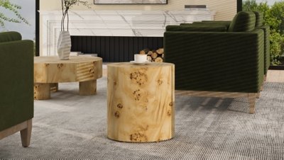 Jennifer Taylor Home Nebula Side Table, Warm Natural Brown