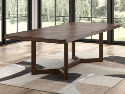 Kendamor 84"-108" Extendable Dining Table, Dark Brown, Wood