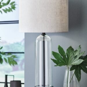 Kerrbrook Table Lamp, Clear/Black