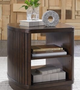 Korestone End Table, Dark Brown