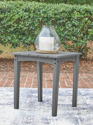 Lone View Bay Outdoor End Table, Gray