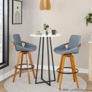 LumiSource Cosmo Counter Height Bar Table, Blue