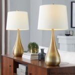 LumiSource Pebble Table Lamp (Set of 2), Gold