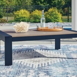 Mabry Shores Outdoor Coffee Table, Navy Blue/Driftwood