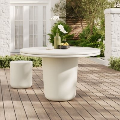 Modway Brion Outdoor Dining Table, White