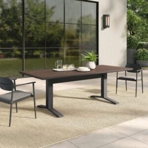 Modway Gavelston Outdoor Dining Table, Gray/Charcoal Gray