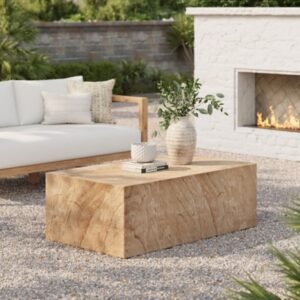 Modway Jordana Outdoor Coffee Table, Travertine