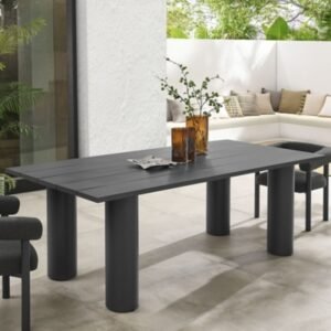 Modway Nautica Rectangular Outdoor Dining Table, Graphite