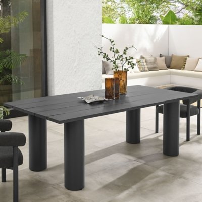 Modway Nautica Rectangular Outdoor Dining Table, Graphite