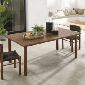 Modway Parkland Outdoor Dining Table, Walnut