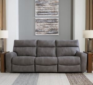 Next-Gen DuraPella Performance Fabric 3-Piece Dual Power Reclining Modular Sofa, Slate