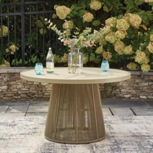 Ocean Park Outdoor Dining Table, Beige