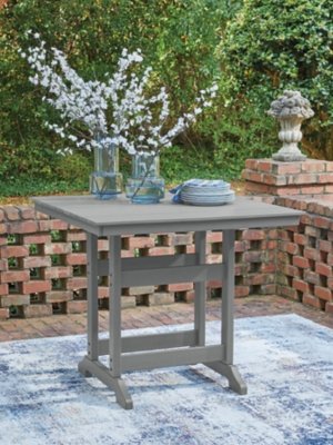 Ross Cove Outdoor Counter Height Dining Table, Dark Gray