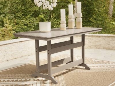Sandy Dune Outdoor Counter Height Dining Table, Medium Brown