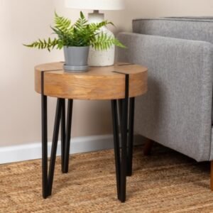 Storied Home Astoria End Table, Natural
