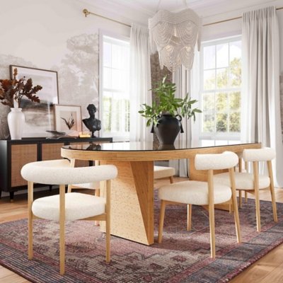 TOV Furniture Caren Dining Table, Natural