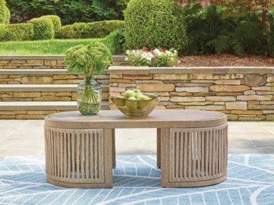 Vision Lane Outdoor Coffee Table, Beige