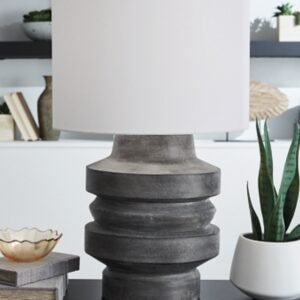 Wahida Table Lamp, Distressed Black