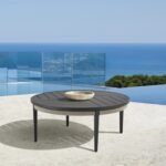 Zella Round Coffee Table, Dark Gray