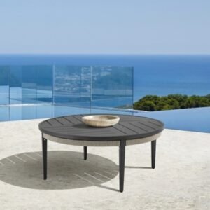 Zella Round Coffee Table, Dark Gray