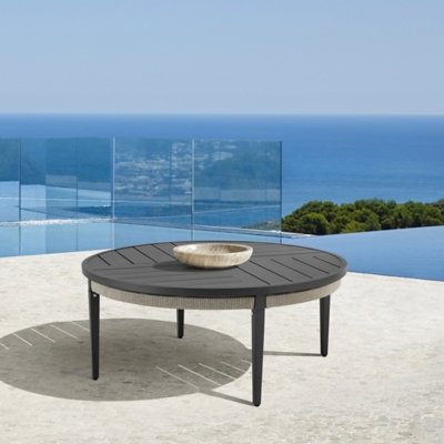 Zella Round Coffee Table, Dark Gray