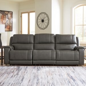 5Z-Harrenhurst 3-Piece Leather Dual Power Reclining Modular Sofa, Anchor