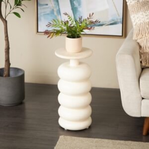 Bayberry Lane Bubble Accent Table, Cream