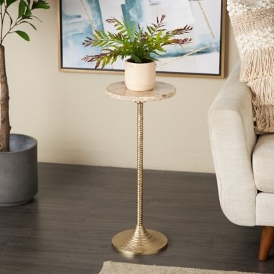 Bayberry Lane Sleek Accent Table, Gold