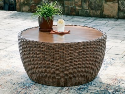 Cardiff Beach Outdoor Coffee Table, Beige