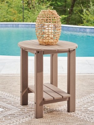 Cliffs Beach Outdoor End Table, Driftwood