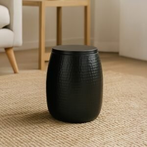 HAPPIMESS Merida Storage Side Table, Matte Black