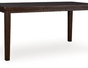 Haddigan Counter Height 60″-78″ Extendable Dining Table, Dark Brown, Wood