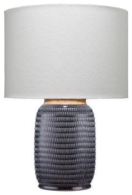 Home Accents Ceramic Glazed Graham Table Lamp, Navy