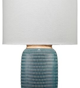 Home Accents Ceramic Glazed Graham Table Lamp, Teal