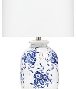 Home Accents Ceramic Ruth Table Lamp, Blue