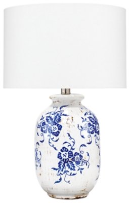 Home Accents Ceramic Ruth Table Lamp, Blue