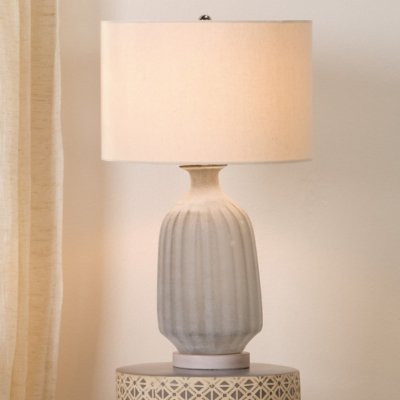 Home Accents Frosted Glass Table Lamp, Gray