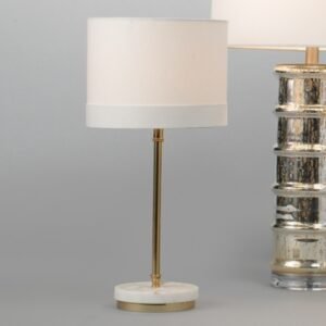 Home Accents Marble Base Grace Table Lamp, White