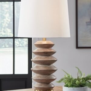 Jyllyard Table Lamp, Brown/Gold Finish