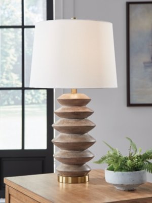 Jyllyard Table Lamp, Brown/Gold Finish