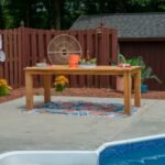 Linon Cary Outdoor Dining Table, Natural