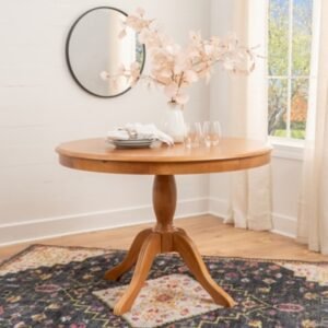 Linon Landin Dining Table, Caramel