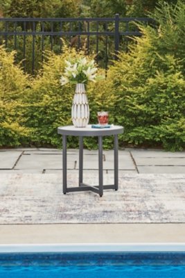 North Island Outdoor End Table, Gray