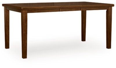Ralene Counter Height 60"-78" Extendable Dining Table, Medium Brown, Wood